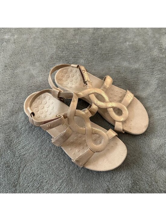Vionic Shoes - Vionic Jodie Gold Adjustable Sandals Shoes Women's size 9